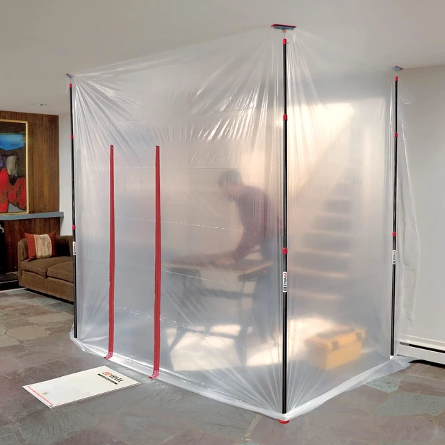 Alt view image 3 of 7 - ZP2 ZipPole 10 foot Spring Loaded Dust Barrier Poles (Pack of 2) for remodeling, renovation and repair work