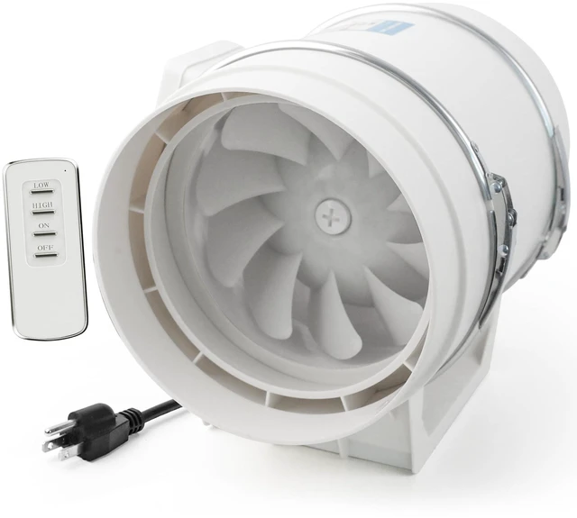 Main image of 8 Inch Duct Fan with Remote Control Inline Ventilation Exhaust Fan 740 CFM Airflow | Low Noise | Durable Motor | Safety Protection| for Grow Tent, Bathroom, Hydroponics, 3D Printer, Kitchen