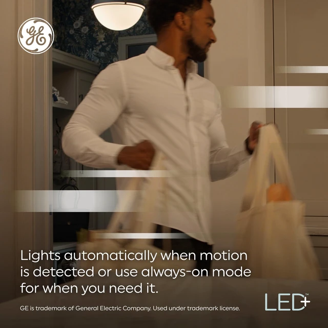 Alt view image 3 of 7 - LED+ Motion Sensor Fixture, 20W, Flush Mount Ceiling Light with Motion Sensor, Security Light, Soft White (1 Pack)