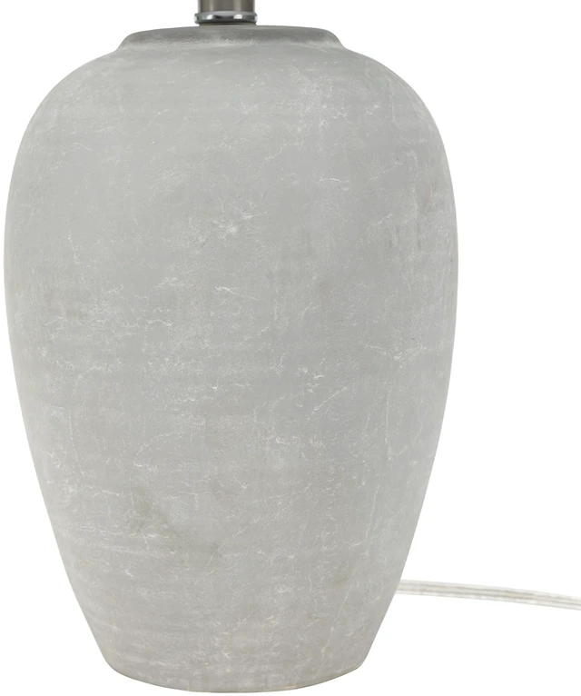Alt view image 7 of 7 - Home 23" Vintage Grey (White Washed) Ceramic Pot Table Lamp for Bedroom, Living Room, Dining, Office, with Grey Shade