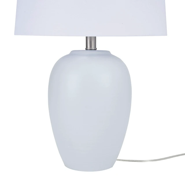 Alt view image 5 of 6 - Home 23" Coastal Blue Ceramic Pot Table Lamp for Bedroom, Living Room, Dining Entryway, with White Shade