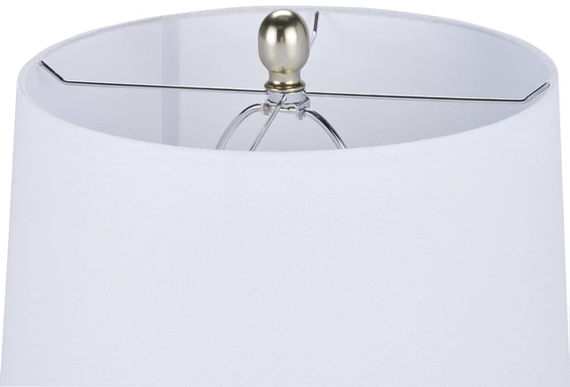 Alt view image 6 of 6 - Home 23" Coastal Blue Ceramic Pot Table Lamp for Bedroom, Living Room, Dining Entryway, with White Shade
