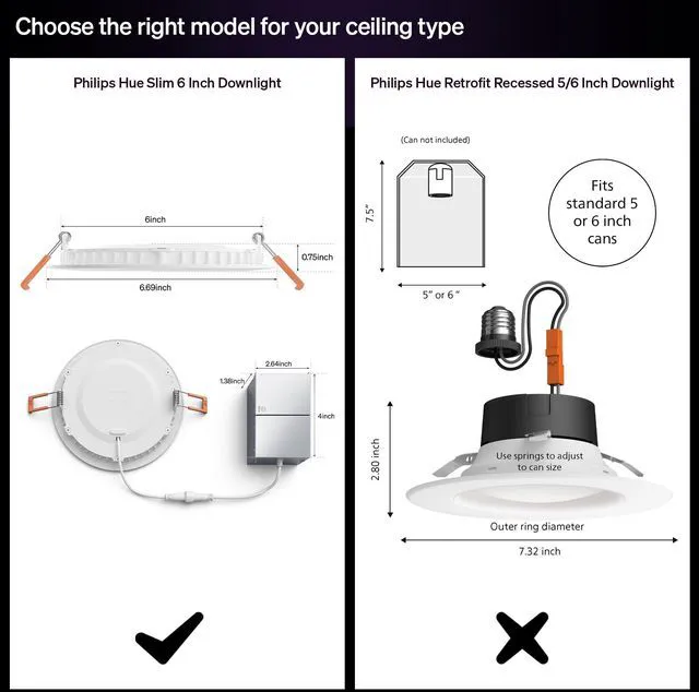 Alt view image 4 of 7 - Slim Downlight, Recessed LED Ceiling Light, 1-Pack, White 6-Inch, Canless Design, Full-Spectrum Daylight 1000K-20000K, 1200 Lumens, Ultra-Low Dimming, Precise Color, Smart Lighting