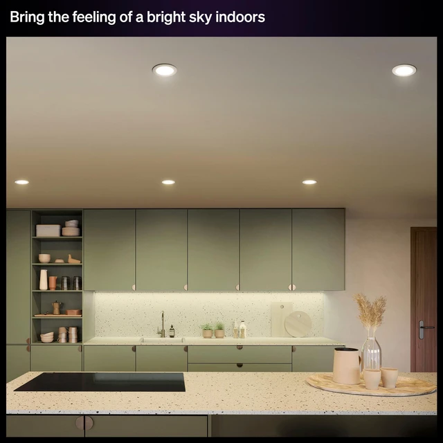 Alt view image 6 of 7 - Slim Downlight, Recessed LED Ceiling Light, 1-Pack, White 6-Inch, Canless Design, Full-Spectrum Daylight 1000K-20000K, 1200 Lumens, Ultra-Low Dimming, Precise Color, Smart Lighting