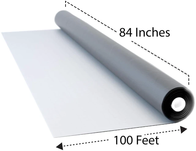Alt view image 6 of 7 - Window Screen Mesh 84 in x 100 Ft Fiberglass Window Screen Replacement Mesh Roll for Windows, Patios, Porches & Doors (Gray)