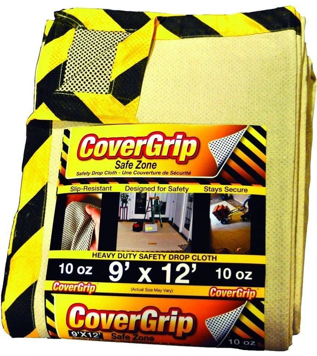 Main image of Heavy Duty Safe Zone 10 Oz Canvas Safety Drop Cloth, 9' x 12'