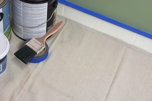 Alt view image 5 of 6 - Heavy Duty Safe Zone 10 Oz Canvas Safety Drop Cloth, 9' x 12'