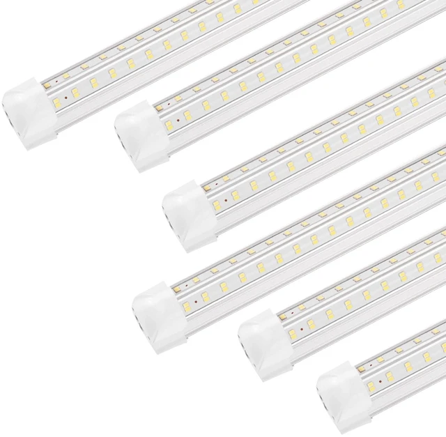 Main image of Led Shop Lights,4FT LED Light 50W 6000K 7000LM Led Daylight,Garage Light,Linkable Clear Cover Integrated V-Shape for Garage Warehouse Workbench Workshop(6-Pack)
