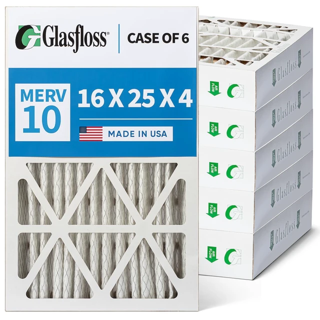 Alt view image 6 of 6 - ZL 16x25x4 MERV 10 AC & Furnace Filters. 6-Pack Exact Size: 15-1/2 x 24-1/2 x 3-3/4, Rating: MERV 10, MPR 800, FPR 7, Durable Heavy-Duty Frame, Made in USA