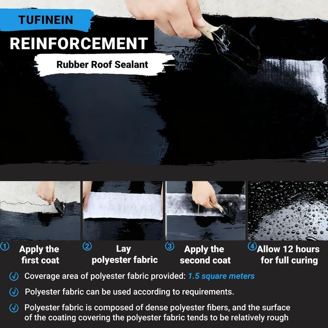 Alt view image 7 of 7 - Rubber Liquid Waterproof Sealant, 11 LB/5 KG Black Quick Drying Multi Surface Foundation Leak Repair - Roof Gutters Basement Sealer Waterproof - Indoor & Outdoor Flexible Rubber Paint