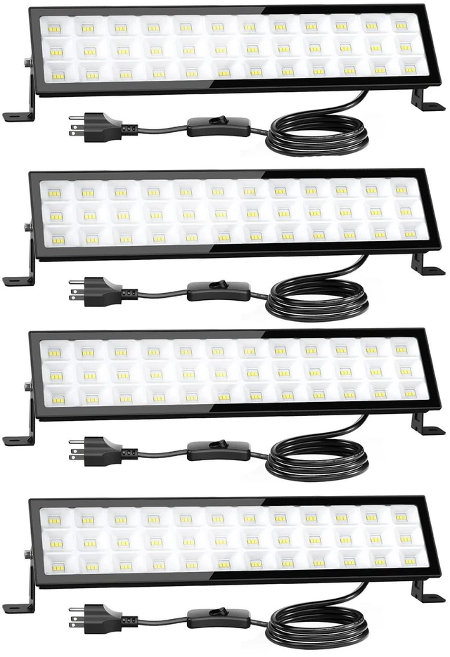 Main image of 4Pack LED Shop Lights,100W 14000lm Plug in Ultra Bright LED Work Lights,6500K Daylight White Garage Light,IP66 Waterproof Lighting for Garage Warehouses Workshop