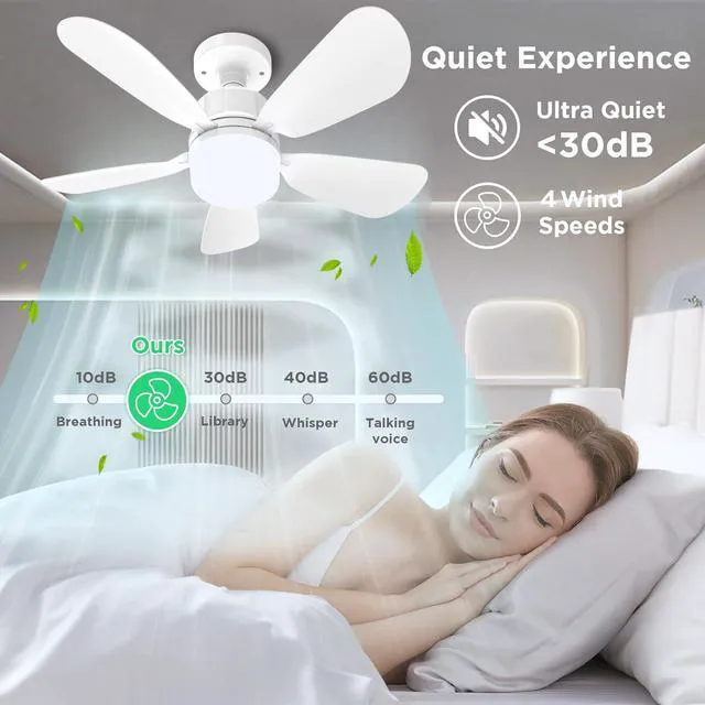 Alt view image 3 of 7 - 2Pack Socket Fan Light With Remote, Screw in Ceiling Fans with Dimmable Light, 3 Colors 3000K-6500K,Smart Ceiling Fan Light Kit Bulb for Bedroom Living Room Kitchen Garage Dinning Room