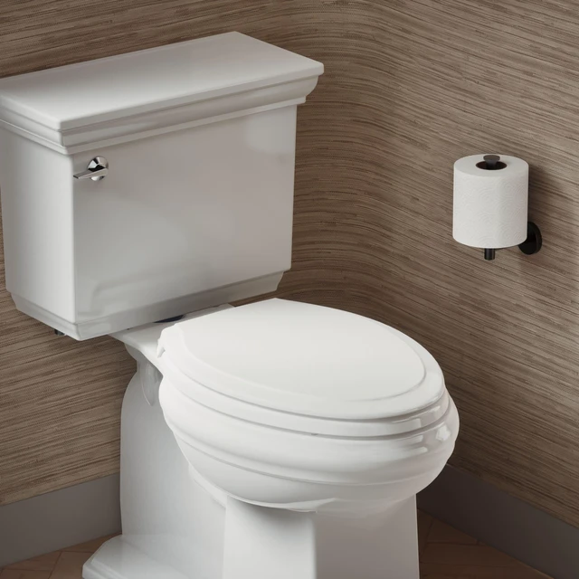 Alt view image 2 of 7 - 24764-RL-0 Rutledge Nightlight ReadyLatch Slow Close Toilet Seat, Elongated, Quiet-Close Lid and Seat, Grip-Tight Bumpers, White