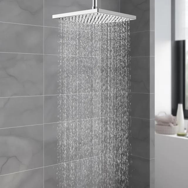 Alt view image 7 of 7 - cUPC Certified Metal High Pressure 12'' Rain Shower Head, Chrome Thickness Showerhead, Square Large Bathroom Rainfall Shower Head, Adjustable Brass Ball Joint, Waterfall Full Body Coverage