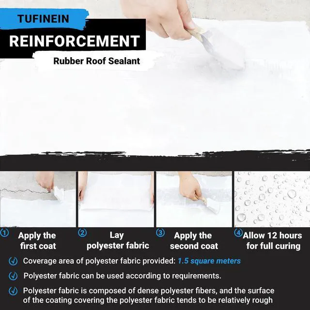Alt view image 7 of 7 - Rubber Liquid Waterproof Sealant, 11 LB/5 KG White Quick Drying Multi Surface Foundation Leak Repair - Roof Gutters Basement Sealer Waterproof - Indoor & Outdoor Flexible Rubber Paint