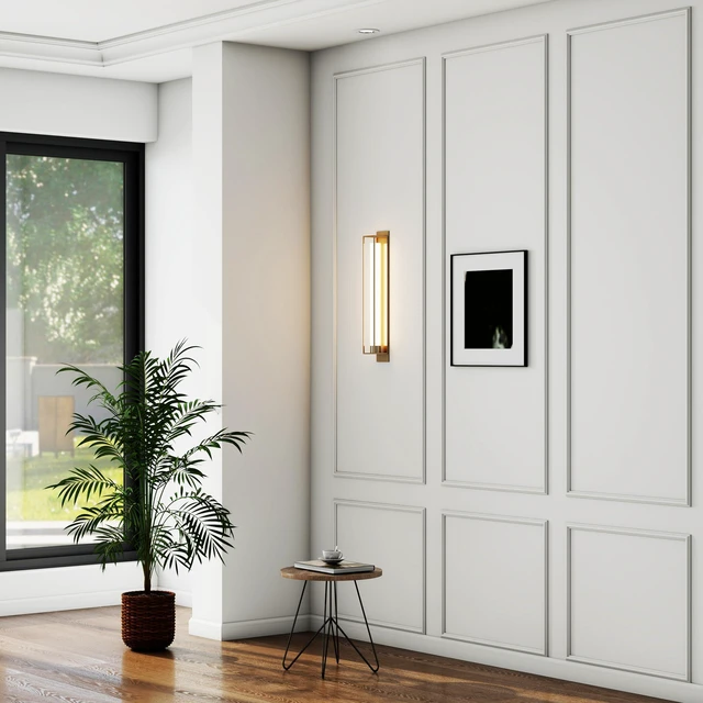 Alt view image 4 of 6 - 3set Peel and Stick Wall Molding Kit 3D Premade, 24x72in Accent Wall Moulding Kit, Wainscoting Panel, for Interior Decor, Ready to Assemble, Peel and Stick, Wainscoting Accent Panel