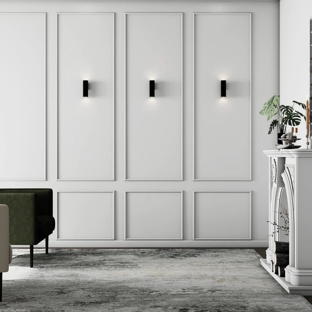 Alt view image 3 of 6 - 3set Peel and Stick Wall Molding Kit 3D Premade, 24x72in Accent Wall Moulding Kit, Wainscoting Panel, for Interior Decor, Ready to Assemble, Peel and Stick, Wainscoting Accent Panel