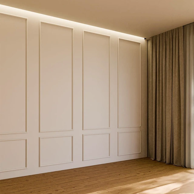 Alt view image 6 of 6 - 3set Peel and Stick Wall Molding Kit 3D Premade, 24x72in Accent Wall Moulding Kit, Wainscoting Panel, for Interior Decor, Ready to Assemble, Peel and Stick, Wainscoting Accent Panel