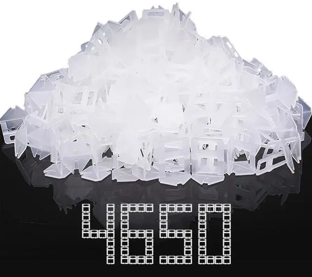 Main image of Tile Spacers 4650 Pcs Tile Clips,Tile Leveling System Clips 1/32 Inch Tile Leveling Clips for Floor Wall Installation, Ceramic Porcelain Tiles and Stone Installation, Help Correct Tile Bowing