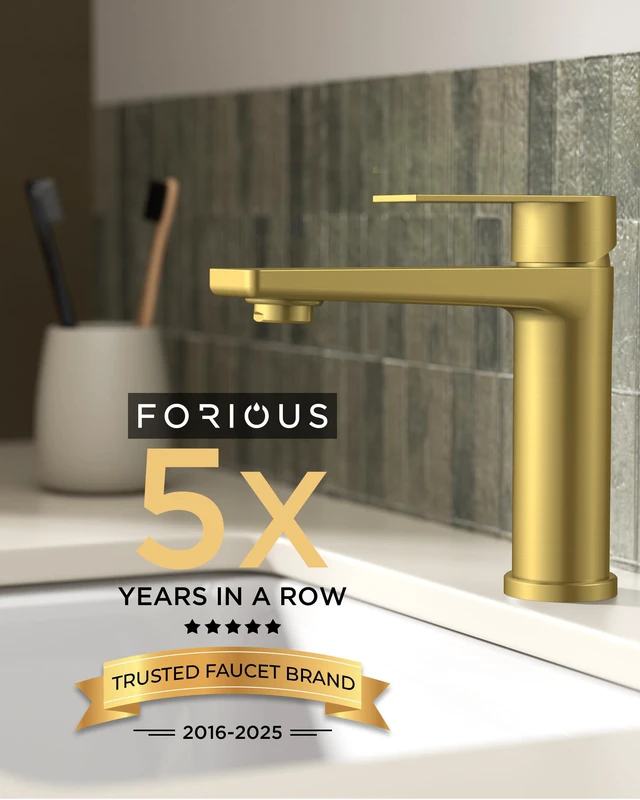 Alt view image 7 of 7 - Single Hole Bathroom Faucet Gold, Commercial Faucet Single Hole Gold Sink Faucet Bathroom Single Handle, Vanity Gold Faucet for Bathroom Sink with 1.2 GPM Water-Saving Aerator