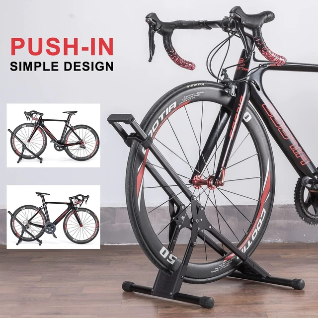 Alt view image 6 of 7 - Bike Floor Stand Rack- Indoor Bike Stand for Garage/Home - Bike Storage Bicycle Parking Rack Fit 20-29 Mountain Road Bikes (2 Bike Rack)