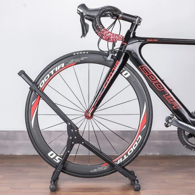 Alt view image 7 of 7 - Bike Floor Stand Rack- Indoor Bike Stand for Garage/Home - Bike Storage Bicycle Parking Rack Fit 20-29 Mountain Road Bikes (2 Bike Rack)