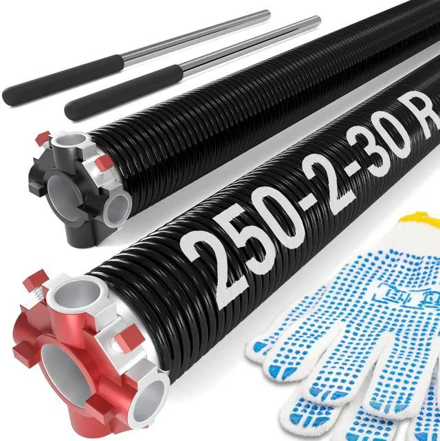 Main image of Pair of Garage Door Spring 0.250 x 2x 30 (Pair), 18000 Cycles Long-lasting Garage Spring Door Replacement, Heavy-duty Garage Door Torsion Spring, Upgraded