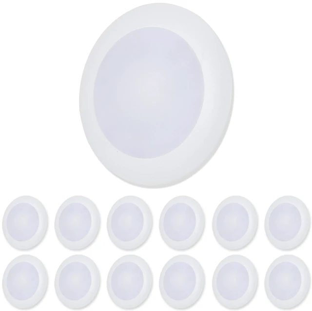 Main image of 7.5 Inch Disc Light I Dimmable Ceiling Light Fixtures | 5CCT LED Lights 2700K/3000K/3500K/4000K/5000K | Flush Mount Ceiling Light I ETL & UL Certified I LED Lights for Bedroom - 12 Pack