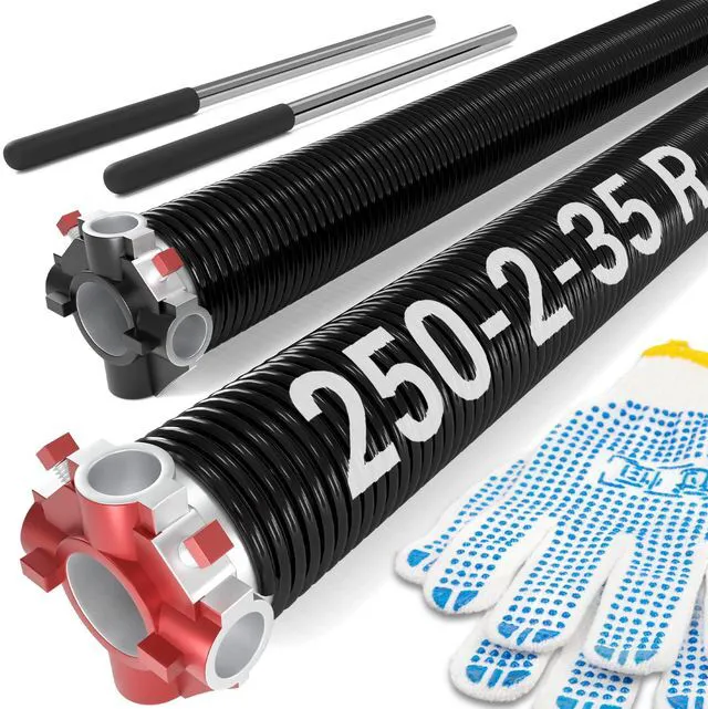 Main image of Garage Door Spring 0.250 x 2 x 35 (Pair), 18000 Cycles Long-lasting Garage Spring Door Replacement, Heavy-duty Garage Door Torsion Spring