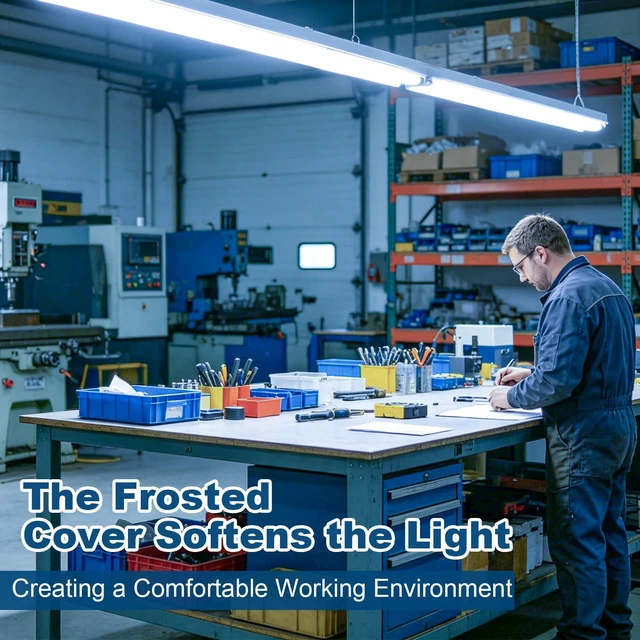 Alt view image 6 of 7 - Flourescent Light Bulbs Replacement, 24W 3200LM 6000K Frosted Type A+B, 12P Single or Double End Powered, Plug&Play or Ballast Bypass, F32T8 or F40T12 Fluorescent Bulbs,Office Shop Warehouse Lights