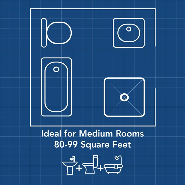 Alt view image 6 of 7 - Bathroom Exhaust Fan Easy Retrofit Without Attic Access, Ultra-Quiet 0.7 Sones, 80 CFM, ENERGY STAR Certified, Moisture & Odor Control with Easy-Clean Grille
