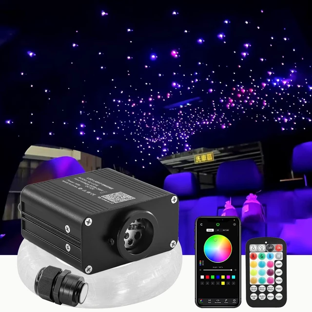 Main image of Twinkle Starlight Headliner Kit Mixed 450pcs 13.1ft/4m 16W Small Size Fiber Optic Star Lights for Car Interior Roof Use, Music Sync Mode, Starry Night Effect, App/ Remote Control