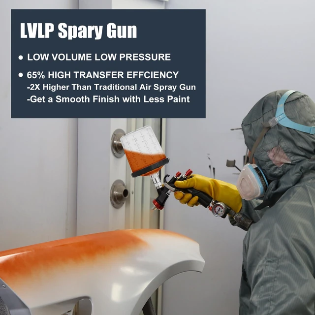 Alt view image 4 of 6 - Tools R500 LVLP Air Spray Gun with 22 Ounce Disposable Paint Cups A610 Paint Guns Automotive, Car Paint Gun Sprayer, Paint Gun for House Painting, Car, Furniture, Varnish and Top Coat