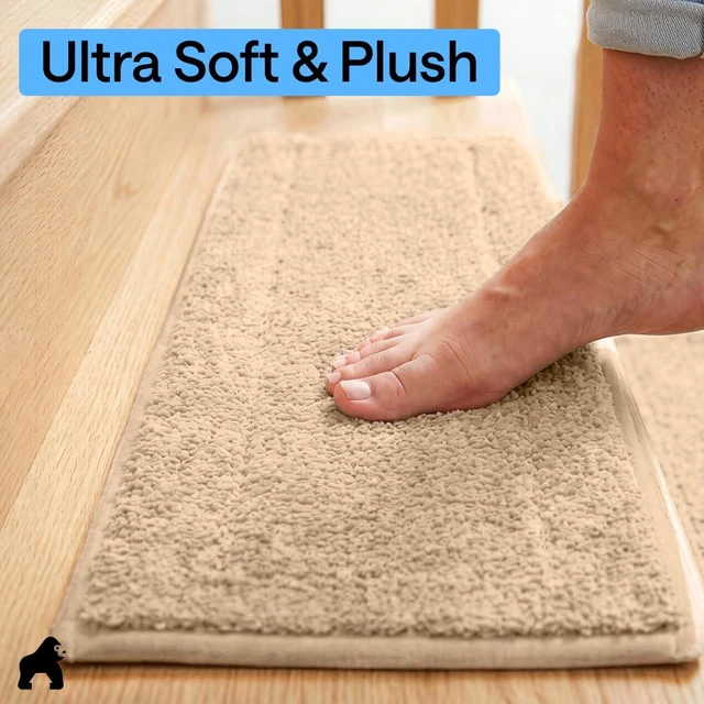Alt view image 7 of 7 - Peel and Stick Stair Treads, 8x28 Inches, 12 Pack, Beige Multi-Surface Use Machine Washable Carpet Runners for Wooden Steps, Indoor Rugs for Stairs, Pet Friendly, Universal Size