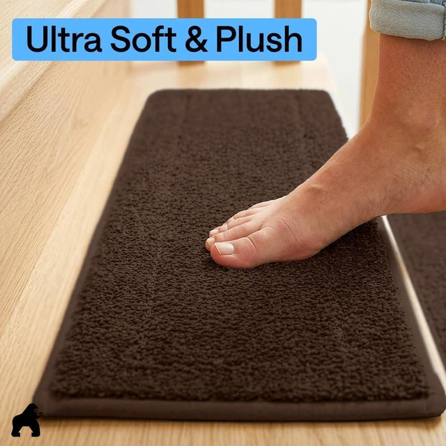 Alt view image 7 of 7 - Peel and Stick Stair Treads, 8x28 Inches, 12 Pack, Brown Multi-Surface Use Machine Washable Carpet Runners for Wooden Steps, Indoor Rugs for Stairs, Pet Friendly, Universal Size