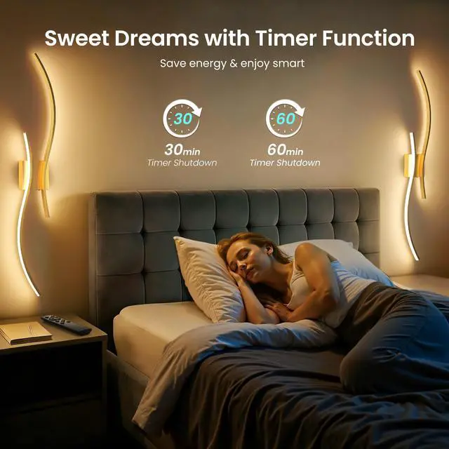 Alt view image 5 of 7 - 10000mAh Battery Operated Wall Sconces Set of 2, Gold, 31.5 Inch 3CCT, Renter Friendly, Rechargeable Wall Lights, Remote, Dimmable, LED Cordless Lights for Living Room, Bedroom, Home Decor