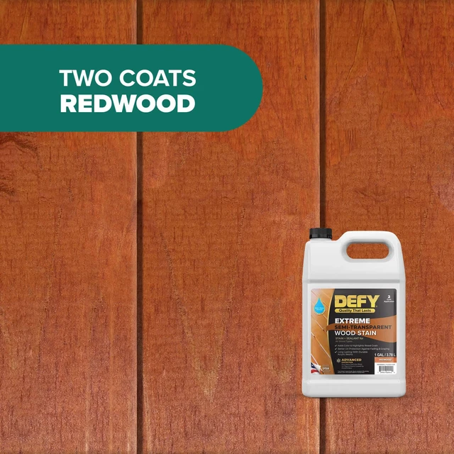 Alt view image 2 of 4 - Extreme Wood Stain and Sealer in One - 1 Gallon Semi-Transparent Waterproof Coating for All Wood Types - Redwood