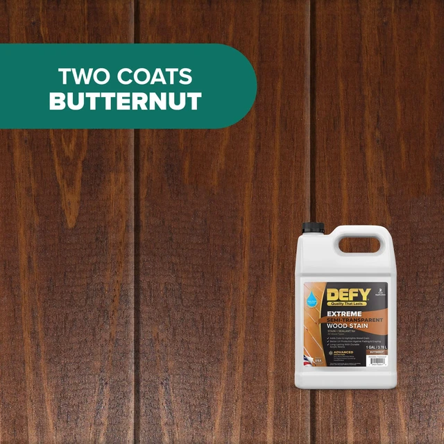 Alt view image 3 of 7 - Extreme Wood Stain and Sealer in One - 1 Gallon Semi-Transparent Waterproof Coating for All Wood Types - Butternut