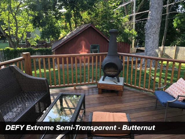 Alt view image 6 of 7 - Extreme Wood Stain and Sealer in One - 1 Gallon Semi-Transparent Waterproof Coating for All Wood Types - Butternut