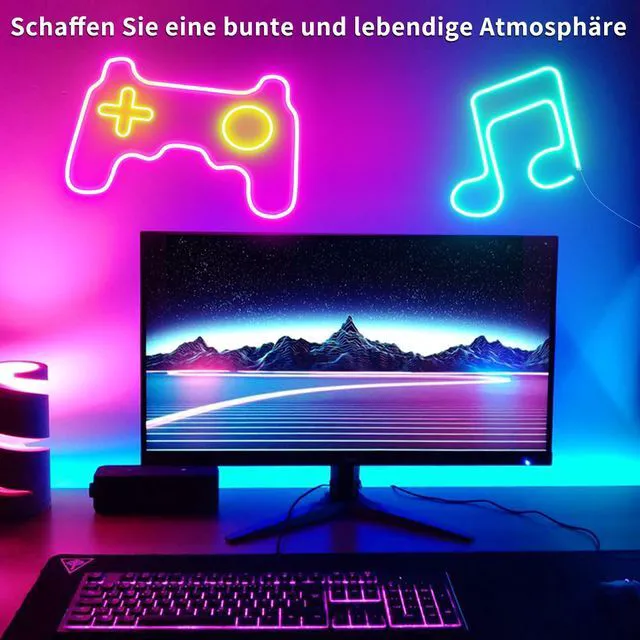 Alt view image 3 of 7 - 132FT Led Neon Rope Lights Control with App/Remote,Flexible Led Rope Lights,Multiple Modes,IP65 Outdoor RGB Neon Lights Waterproof,Music Sync Gaming Led Neon Strip Lights for Bedroom Décor