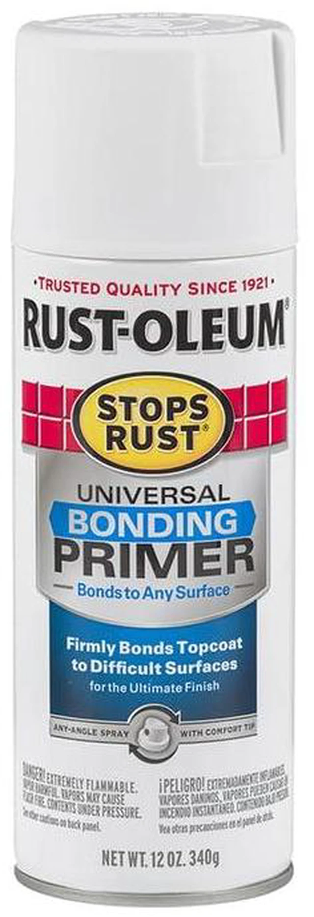 Main image of Stops Rust Universal Bonding Primer Spray, Flat White Superior Adhesion | Bonds to Difficult Surfaces | Interior/Exterior Use | Improves Topcoat Performance | 6 Pack