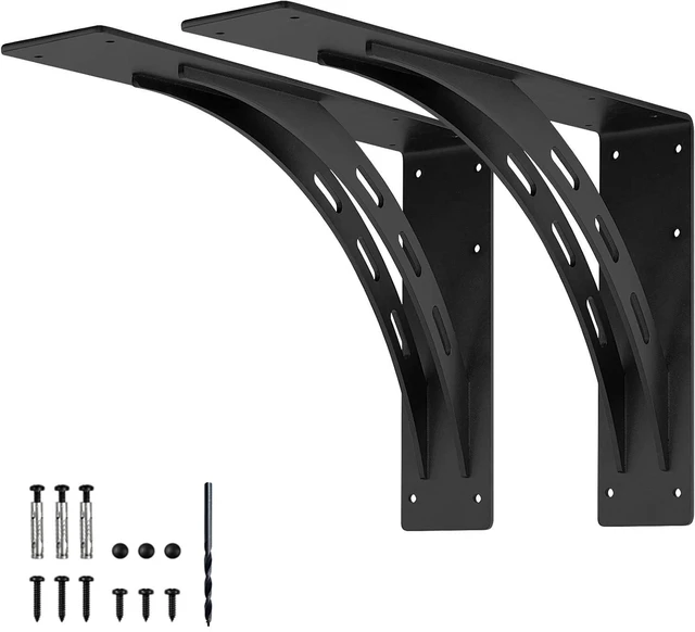 Main image of 20 inch Heavy Duty Shelf Brackets, Max Load 1100 Lbs,Premium Alloy Metal Mantel Brackets (Set of 2) Fireplace Mantel Brackets - Countertop Support Brackets (20 x 13.5 inch