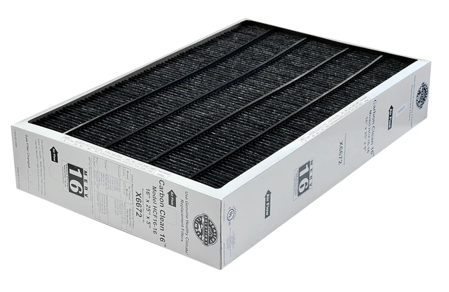 Alt view image 6 of 7 - X6672 16x25x5 Healthy Climate Carbon-Clean MERV 16 Filter Bundle with Same Day Supply Filter Change Reminder Magnet (1-Pack)