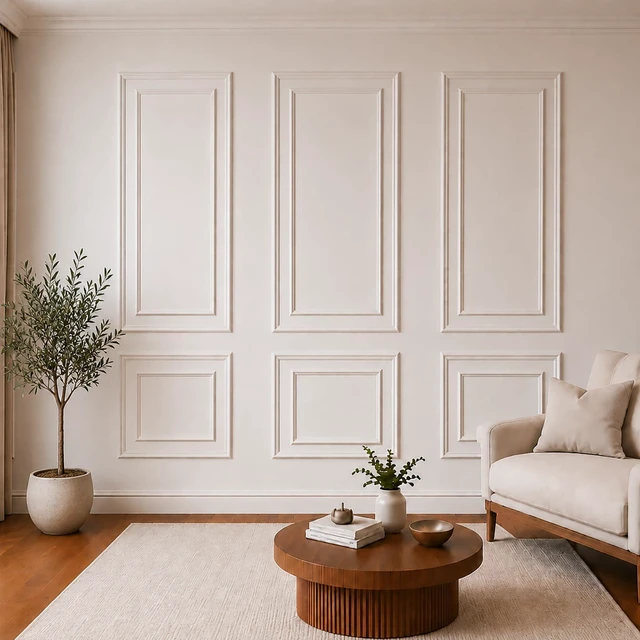 Alt view image 5 of 7 - Peel and Stick Wall Molding Kit, Pre Cut Bilinear Frame Wainscoting Panel 3 Set,Inner and Outer Layer Style,Self Adhesive,Paintable,Premade,24"x54"+13.5"x44"