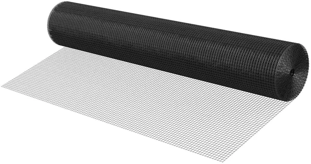 Main image of Hardware Cloth 60 in x 50 ft, 1/2 in 19 Gauge Galvanized Wire Mesh Roll, Weather-Resistant Vinyl Coated Chicken Wire Fencing, Heavy Duty Welded Garden Plant Fencing for Rabbit Cage Snake Fence