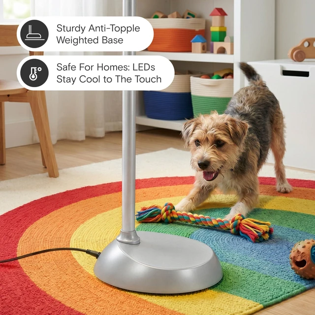 Alt view image 5 of 7 - Litespan Titanium Silver LED Floor Reading Lamp, Energy Efficient, Adjustable Standing, 850-950 Lumens, 12W