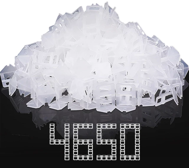 Main image of Tile Spacers 4650 Pcs Tile Clips, Tile Leveling System Clips 1/16 Inch Tile Leveling Clips for Floor Wall Installation, Ceramic Porcelain Tiles and Stone Installation, Help Correct Tile Bowing