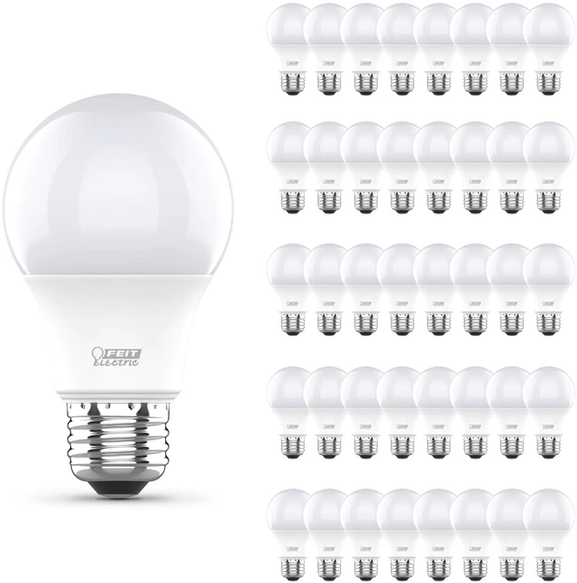 Main image of A19 LED Light Bulbs, 60W Equivalent, Non Dimmable, 800 Lumens, E26 Standard Base, 2700K Soft White, 80 CRI, 11,000-Hour, General Purpose LED Bulb, A80083010KLED10/RP/4, 40 Pack