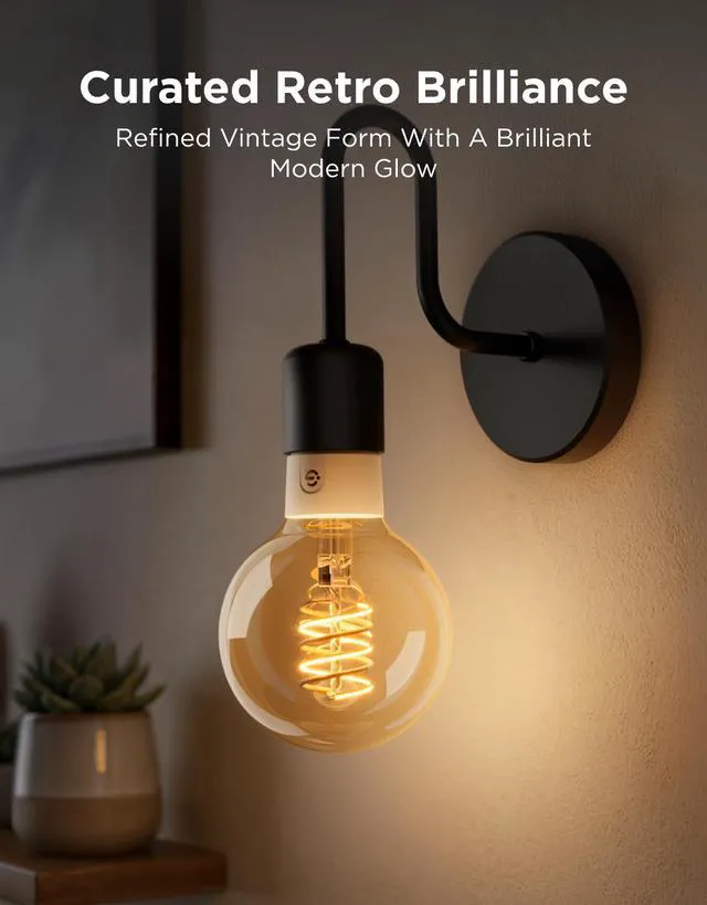 Alt view image 5 of 7 - Edison Bulbs, G25 Smart Vintage Light Bulbs, RGBWW, E26 Base 4 Pack RGBWW and Tunable White, Compatible with Matter, Alexa & Google Assistant, Vanity light bulb for Living Room Kitchen