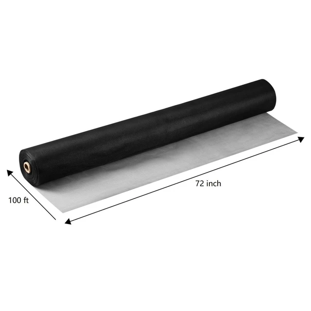 Alt view image 6 of 6 - Fiberglass Window Screen Roll 72" x 100' Continuous Roll UV Protection Install and Repair Door and Window Screen(72" x 100', Black)